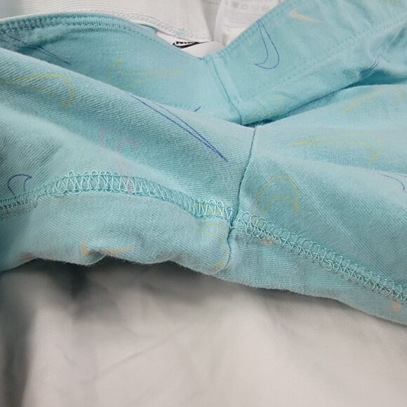 Nike Sportswear Favorites Girls Medium Blue Logo Print Leggings Athletic Casual - Picture 5 of 6